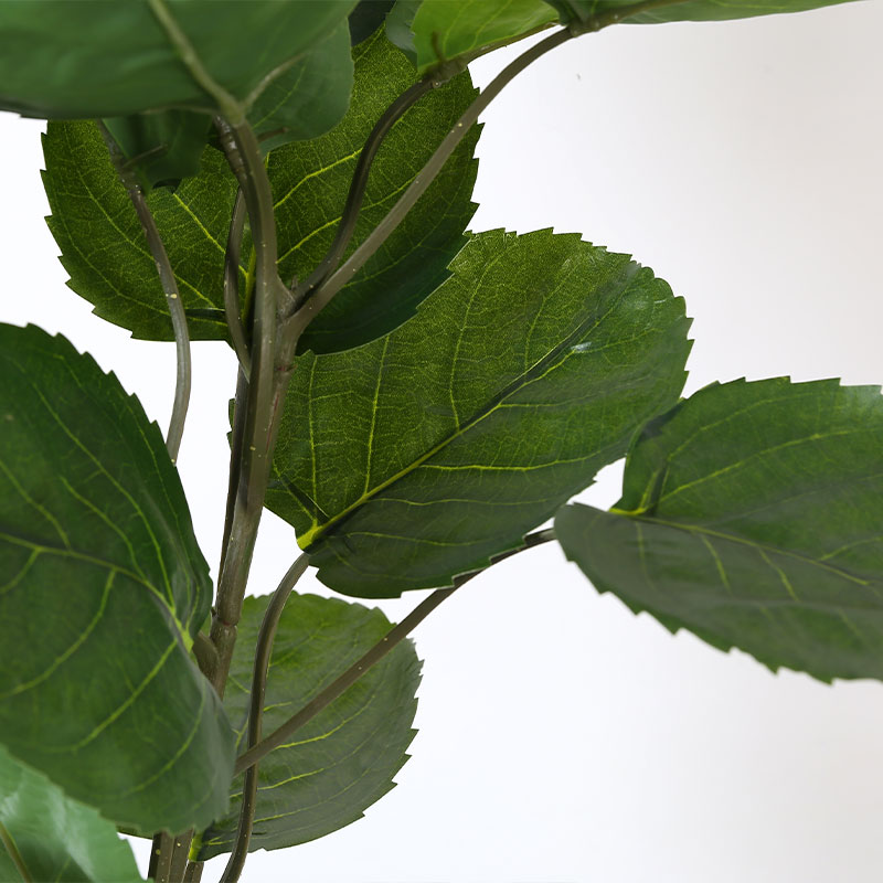 Artificial Alocasia Tree in Black Matte Planter's Pot