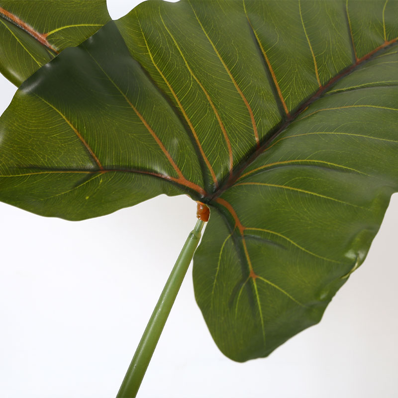 Artificial Alocasia Tree in Black Matte Planter's Pot