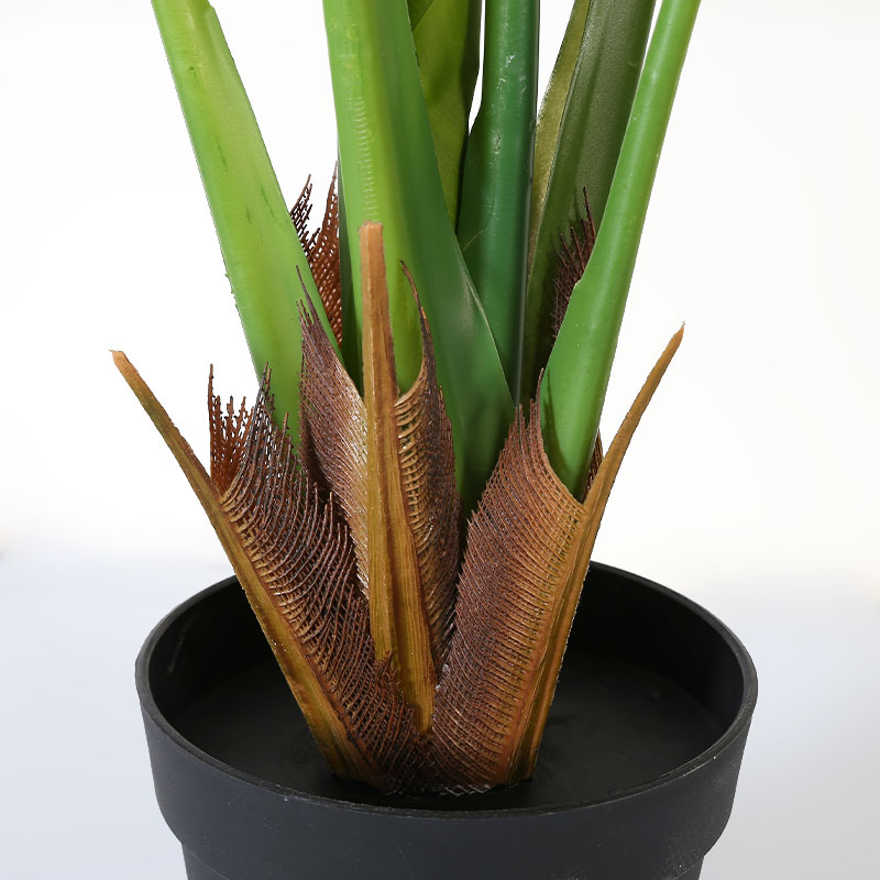 Artificial Alocasia Tree in Black Matte Planter's Pot