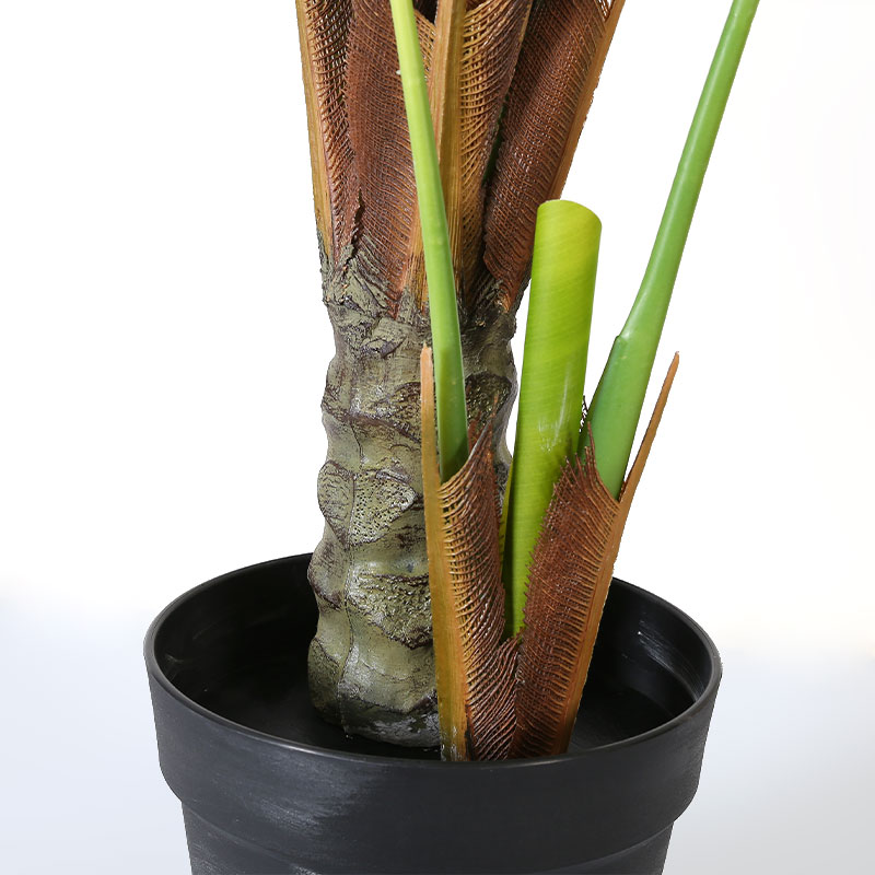 Artificial Alocasia Tree in Black Matte Planter's Pot