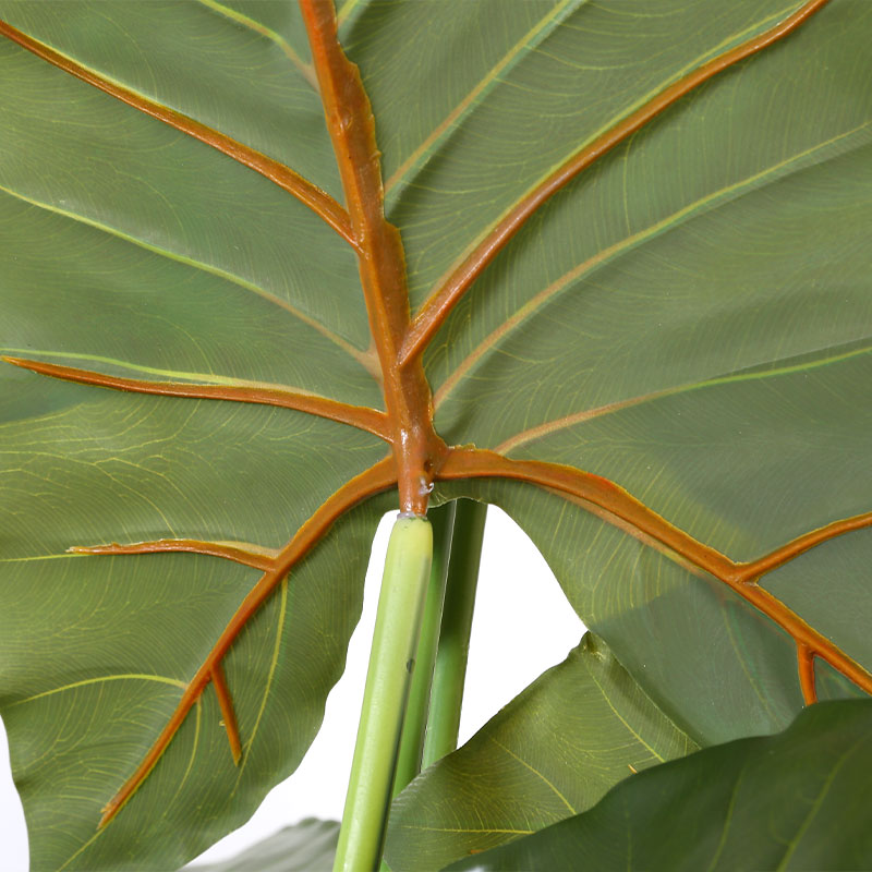 Artificial Alocasia Tree in Black Matte Planter's Pot