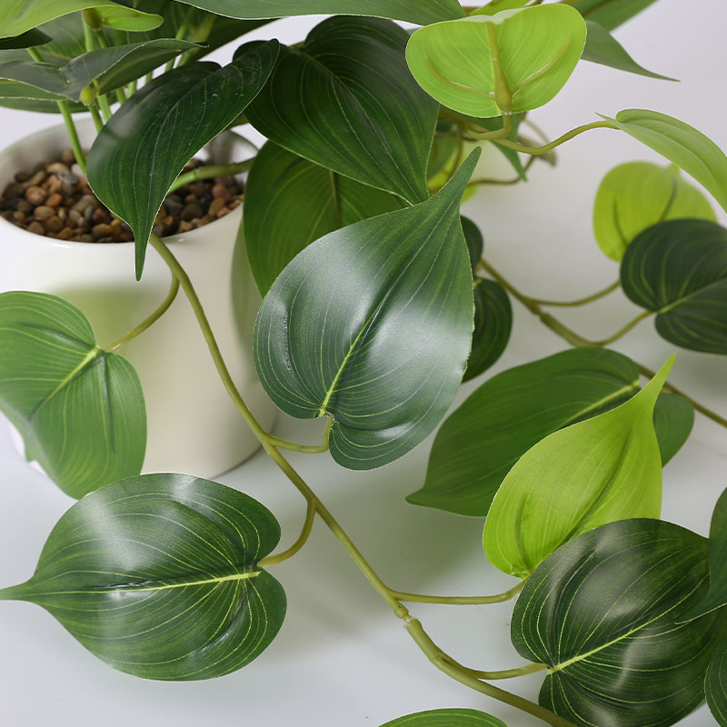 Artificial Alocasia Tree in Black Matte Planter's Pot